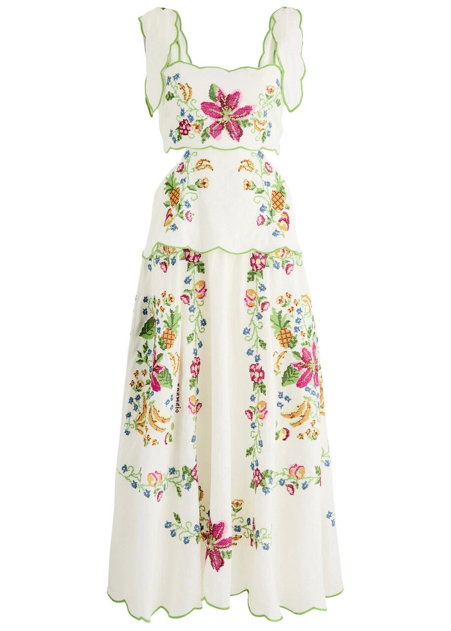 farm rio soft garden flower maxi dress Farm Rio Ayla Maxi Dress
