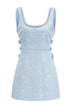 Load image into Gallery viewer, Julie Sequin Tweed Mini Dress
