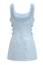 Load image into Gallery viewer, Julie Sequin Tweed Mini Dress
