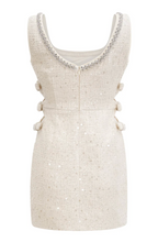 Load image into Gallery viewer, Julie Sequin Tweed Mini Dress