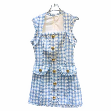 Load image into Gallery viewer, Gingham Tweed Mini Dress PREORDER
