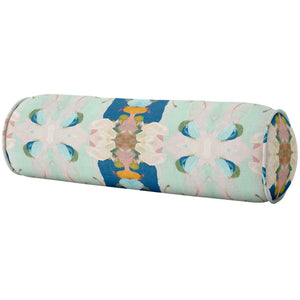 Laura Park Monet's Garden Navy Round Bolster Pillow