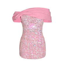 Load image into Gallery viewer, Pink Sequin Mini Dress PREORDER
