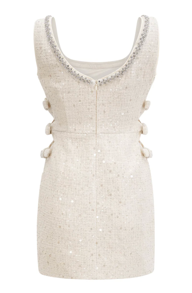 Julie Sequin Tweed Mini Dress