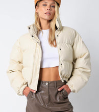 Load image into Gallery viewer, Charleston Leather Puffer (Cream)
