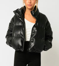 Load image into Gallery viewer, Charleston Leather Puffer (Black)
